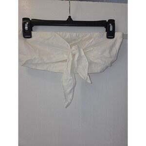 White Fox White Bandeau Top. Stretch. Bow Front. Small